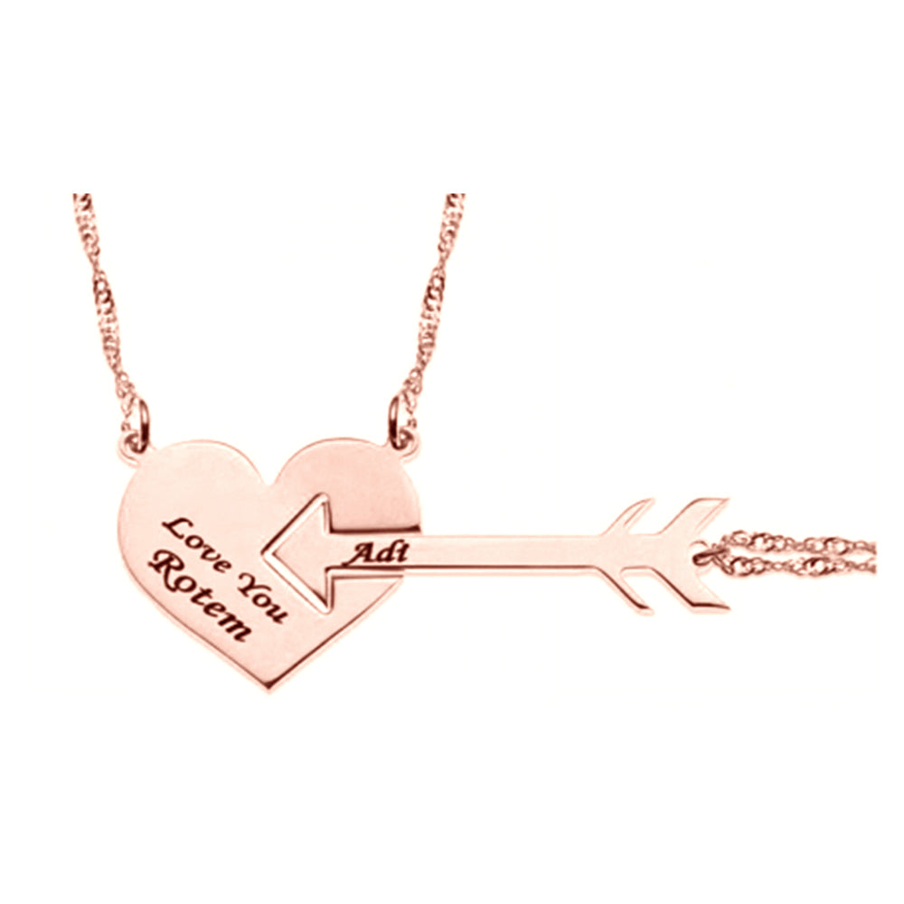 Custom Heart Couple Necklace