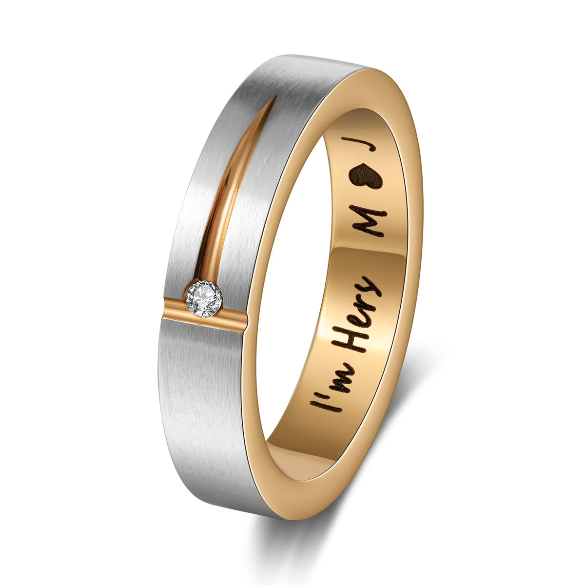 Custom Stainless Steel Couple Ring
