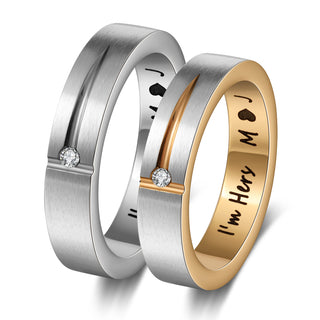 Custom Stainless Steel Couple Ring