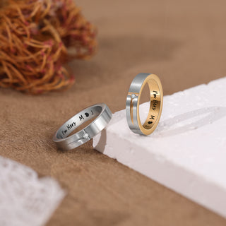 Custom Stainless Steel Couple Ring