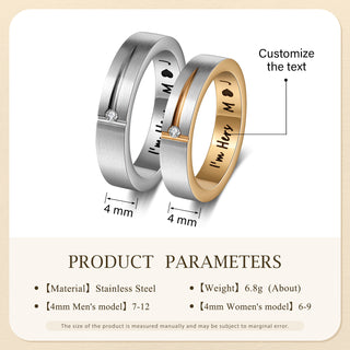 Custom Stainless Steel Couple Ring