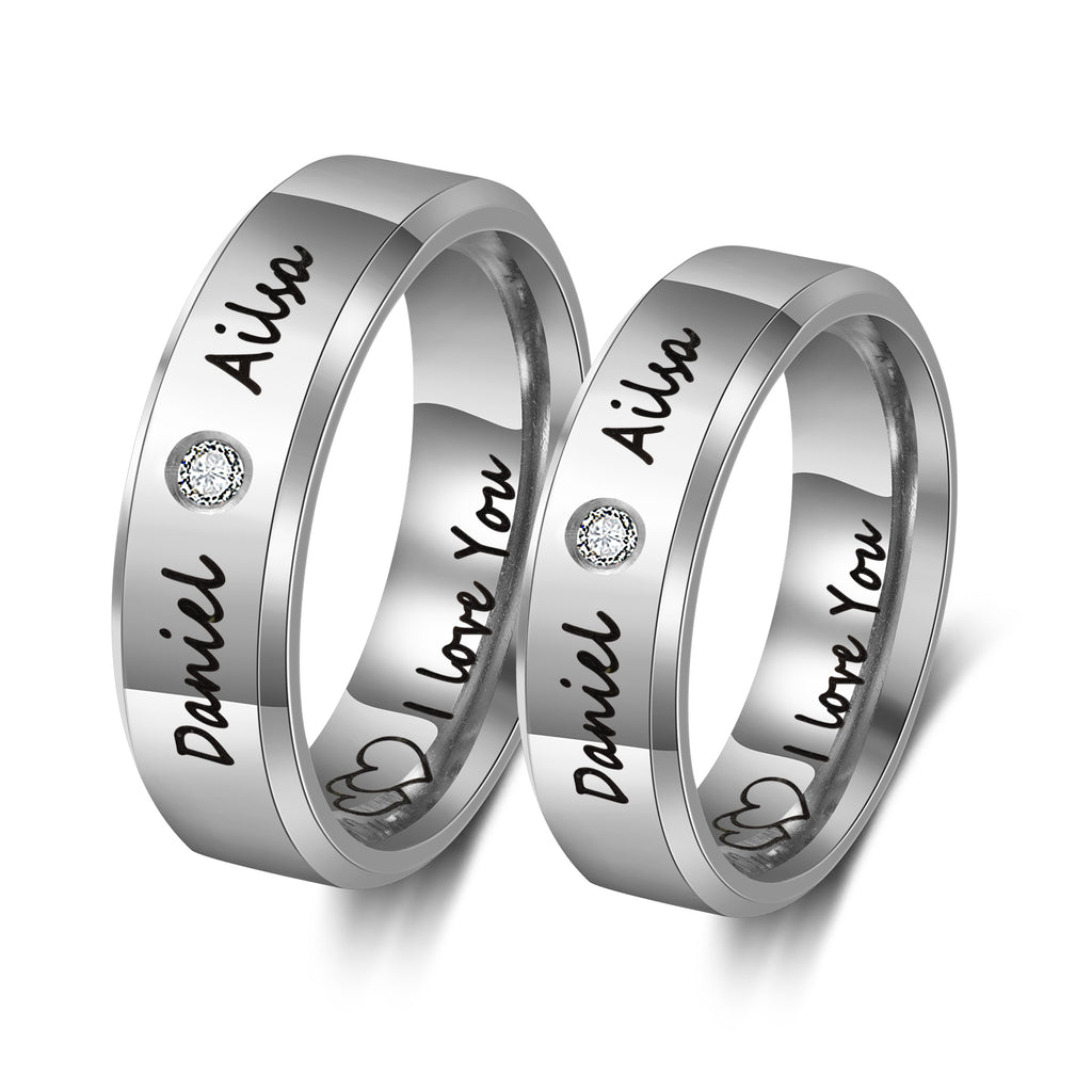 Custom Stainless Steel Couple Ring