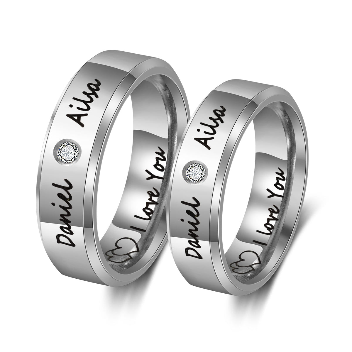 Custom Stainless Steel Couple Ring