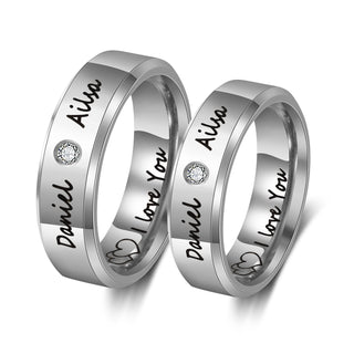 Custom Stainless Steel Couple Ring