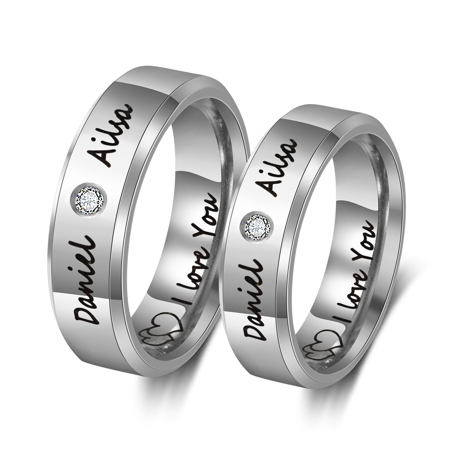 Custom Stainless Steel Couple Ring