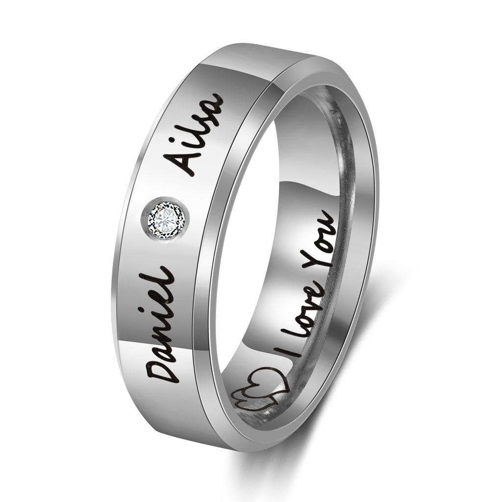 Custom Stainless Steel Couple Ring