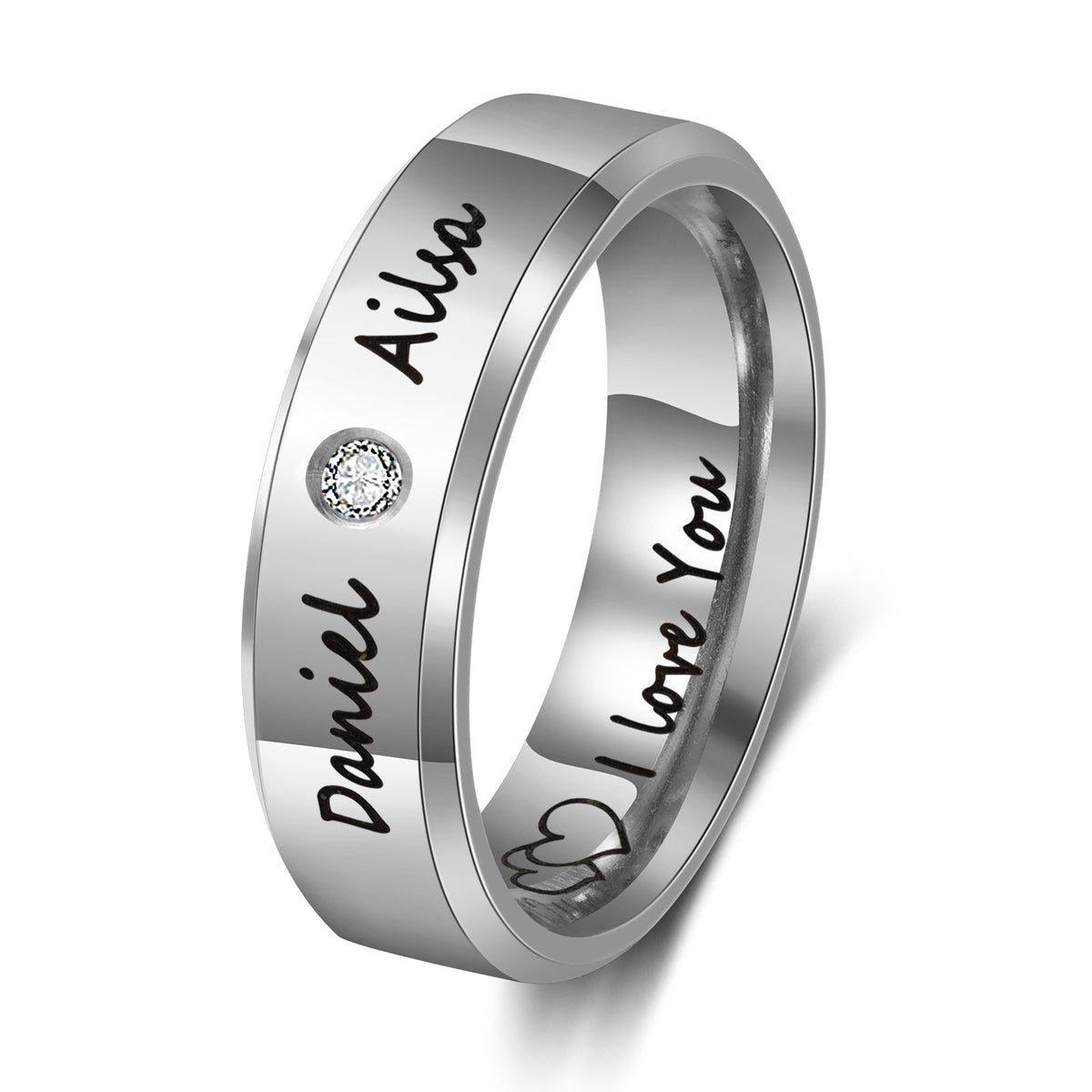 Custom Stainless Steel Couple Ring