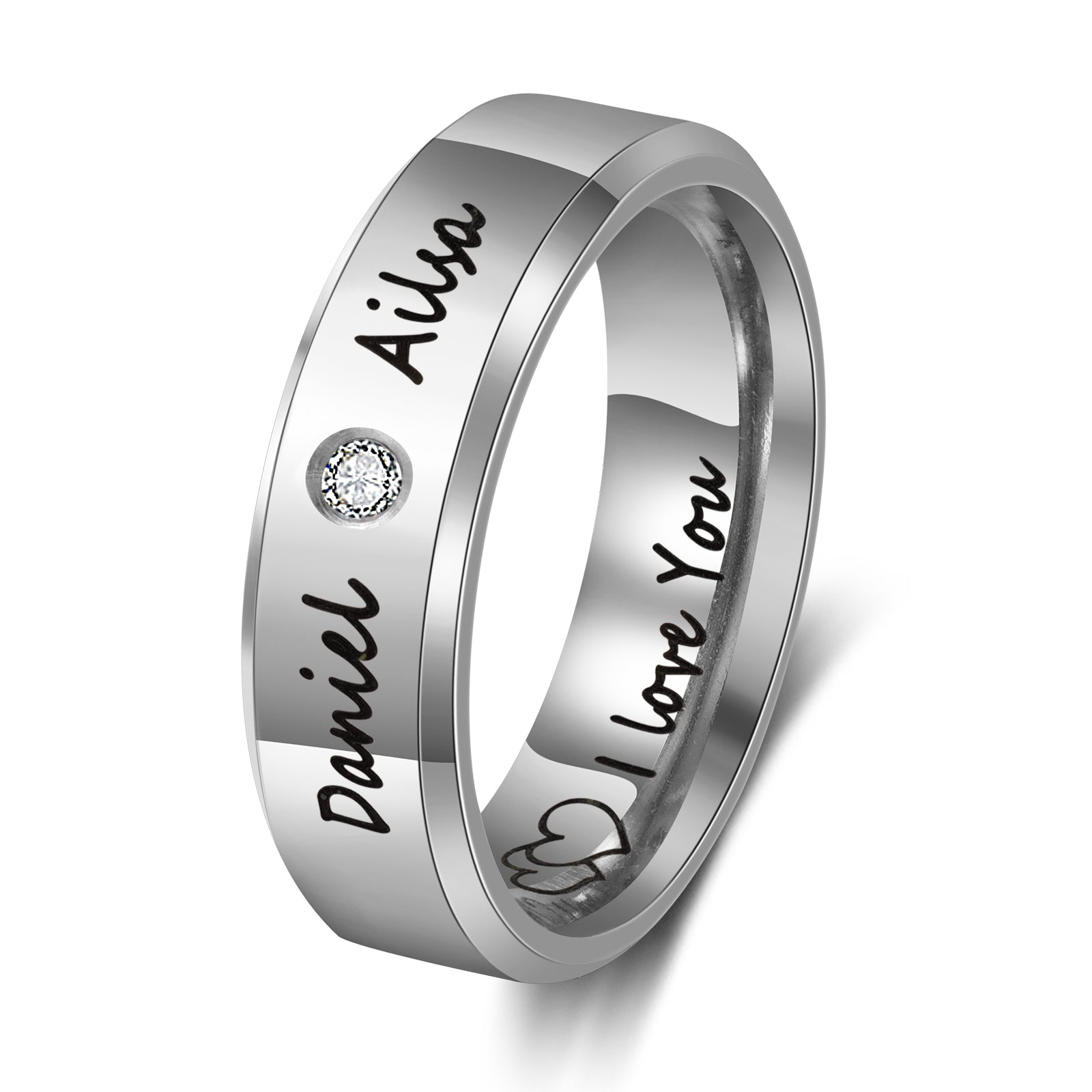 Custom Stainless Steel Couple Ring