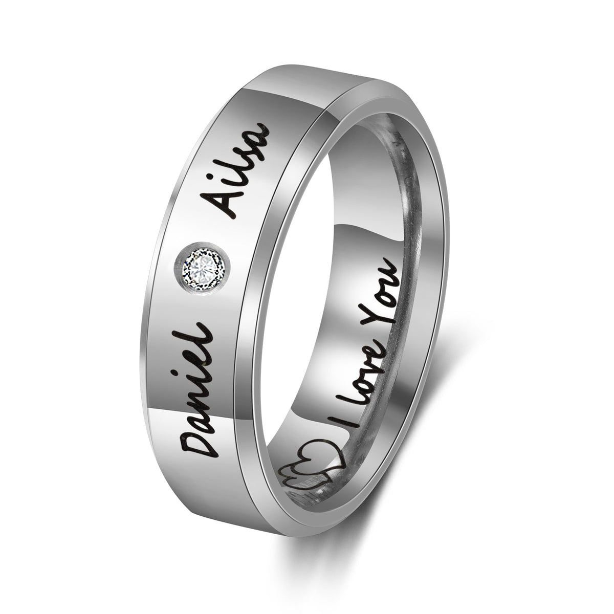 Custom Stainless Steel Couple Ring
