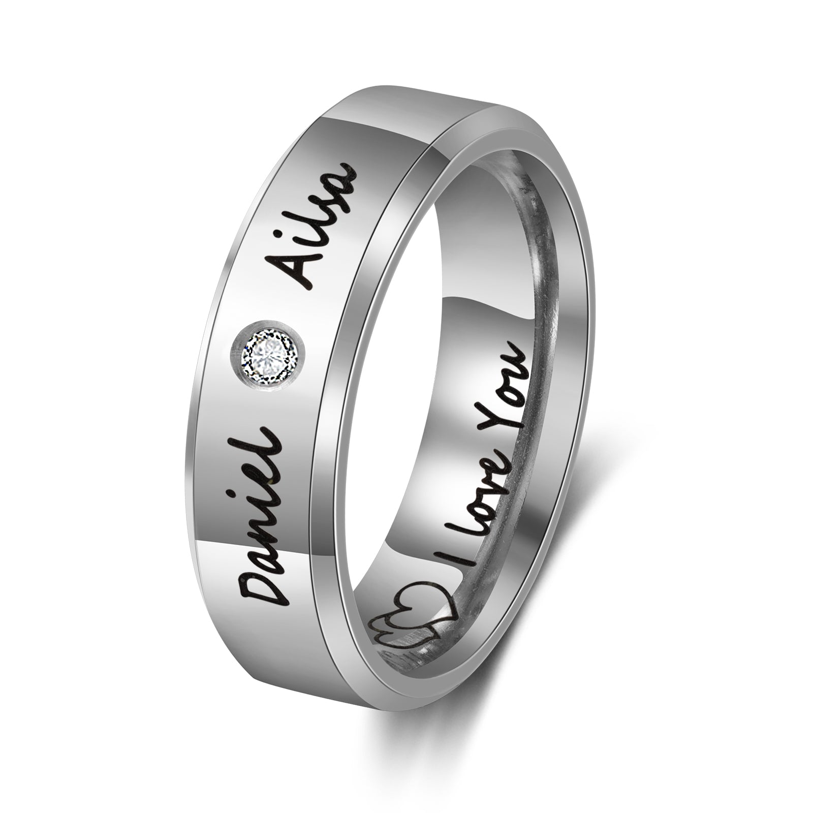 Custom Stainless Steel Couple Ring