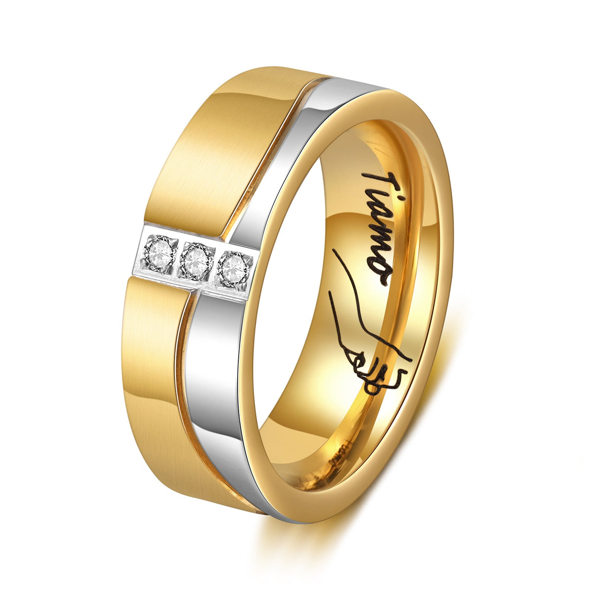 Custom Stainless Steel Couple Ring