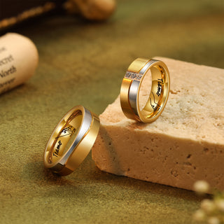 Custom Stainless Steel Couple Ring