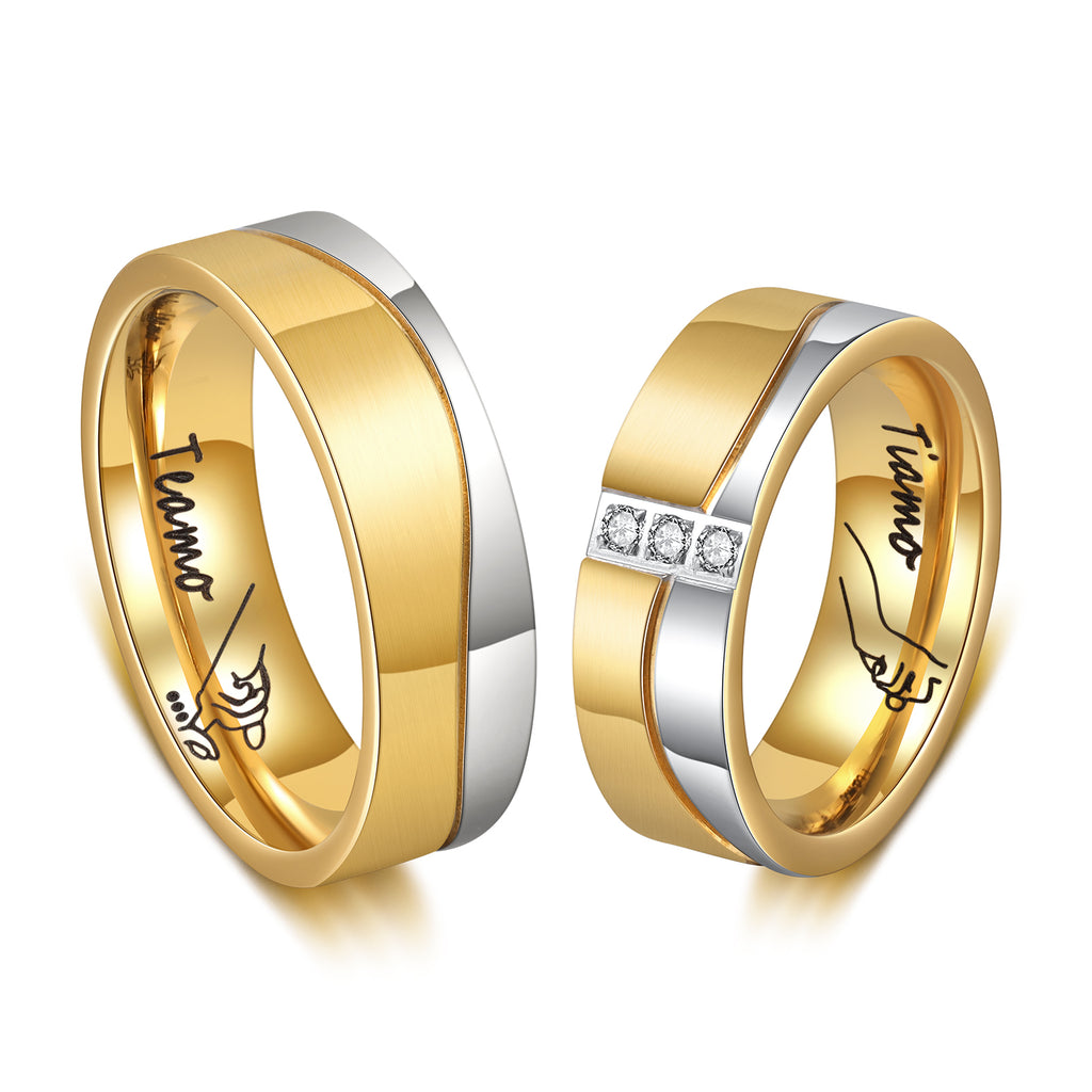 Custom Stainless Steel Couple Ring