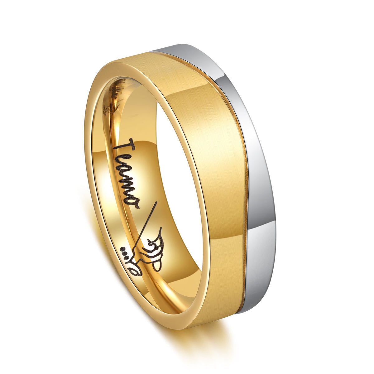 Custom Stainless Steel Couple Ring