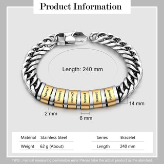 Personalized Stainless Steel Name Custom Bracelet