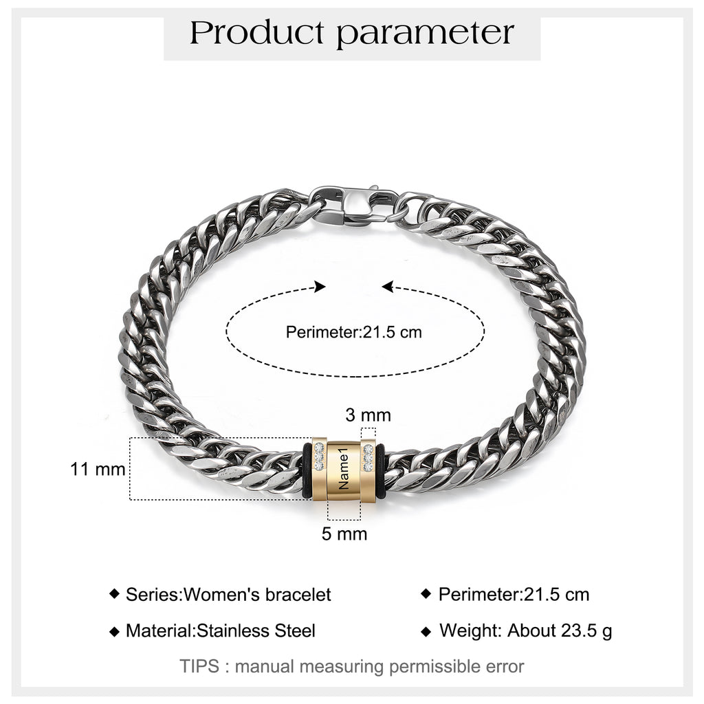 Personalized Stainless Steel Name Custom Bracelet