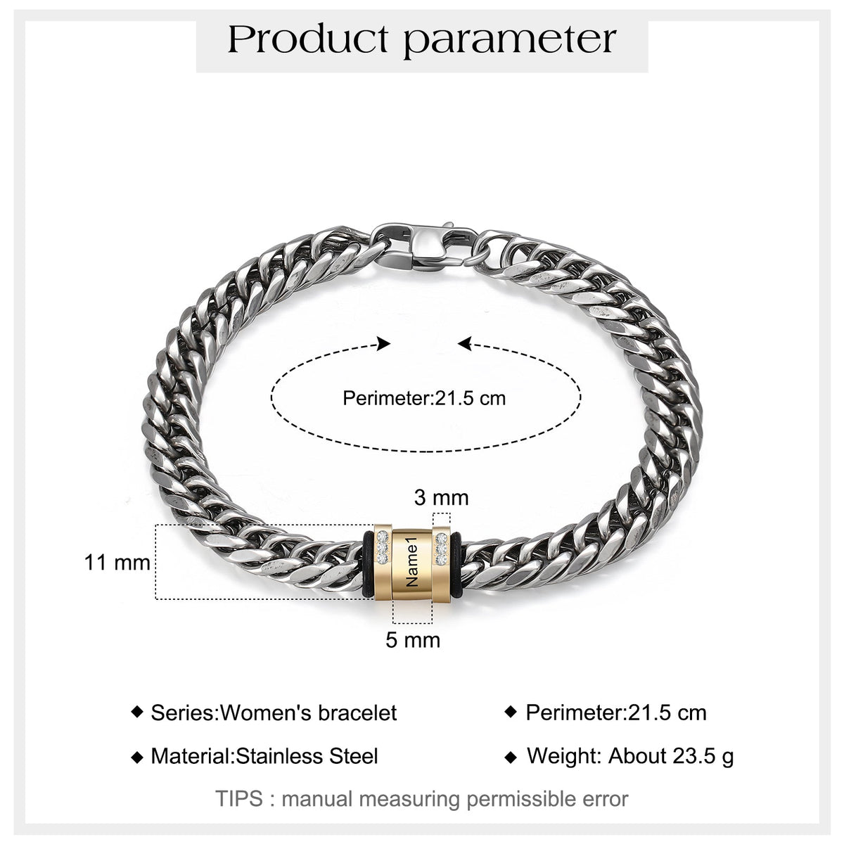 Personalized Stainless Steel Name Custom Bracelet
