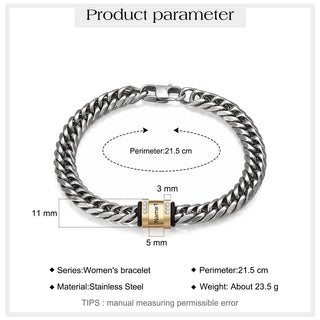Personalized Stainless Steel Name Custom Bracelet