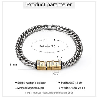 Personalized Stainless Steel Name Custom Bracelet