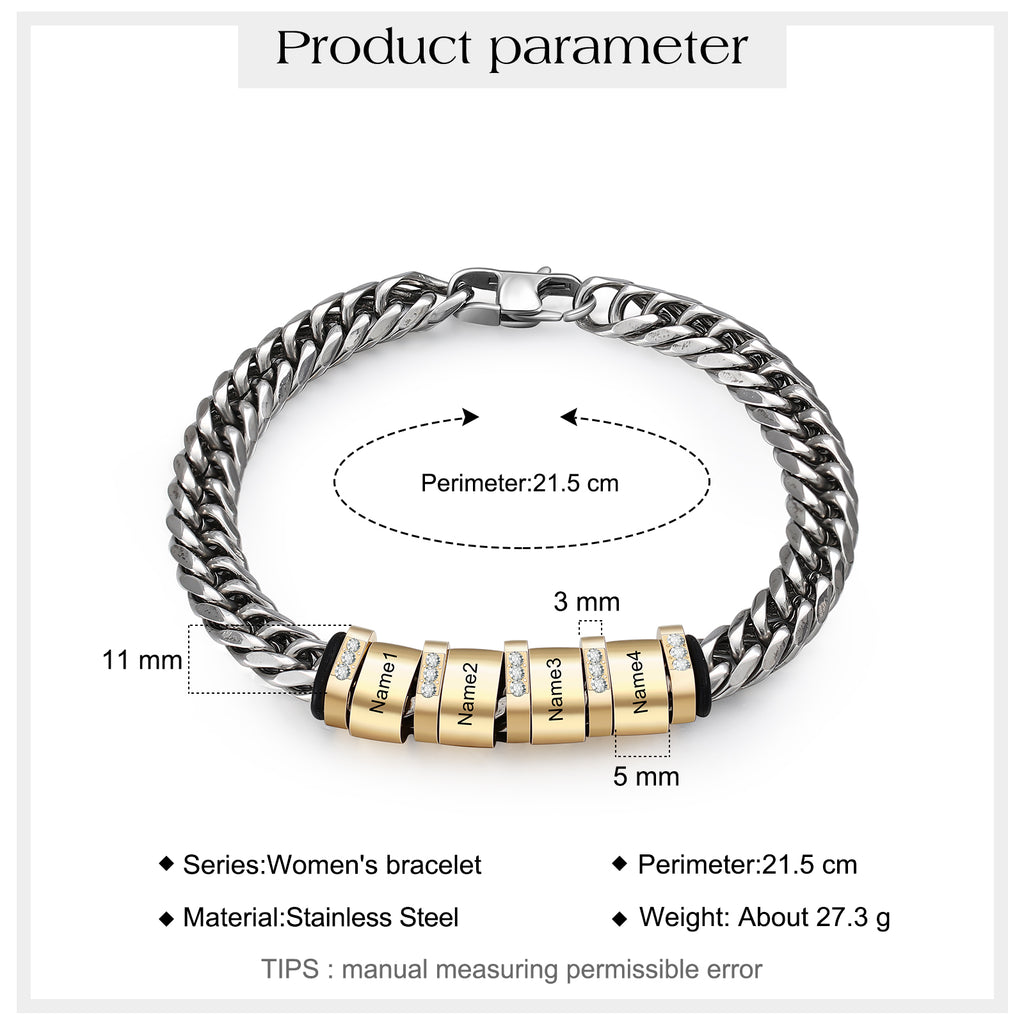 Personalized Stainless Steel Name Custom Bracelet