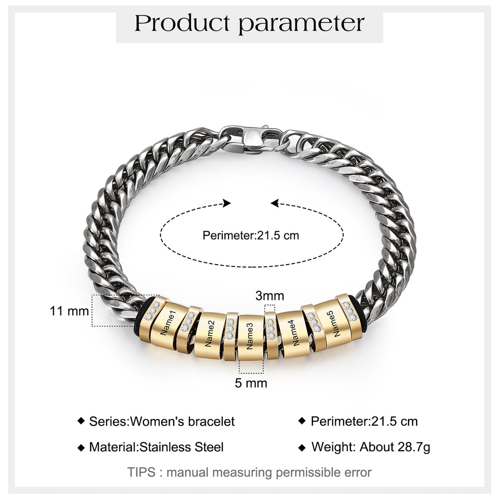 Personalized Stainless Steel Name Custom Bracelet