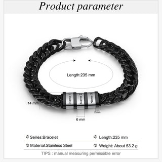 Personalized Stainless Steel Name Custom Bracelet