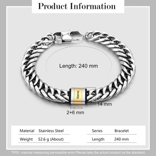 Personalized Stainless Steel Name Custom Bracelet