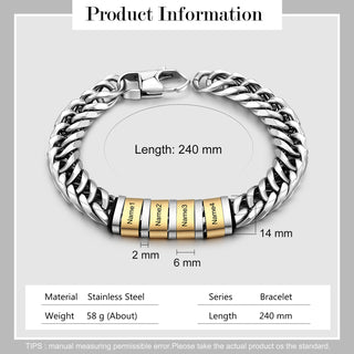 Personalized Stainless Steel Name Custom Bracelet