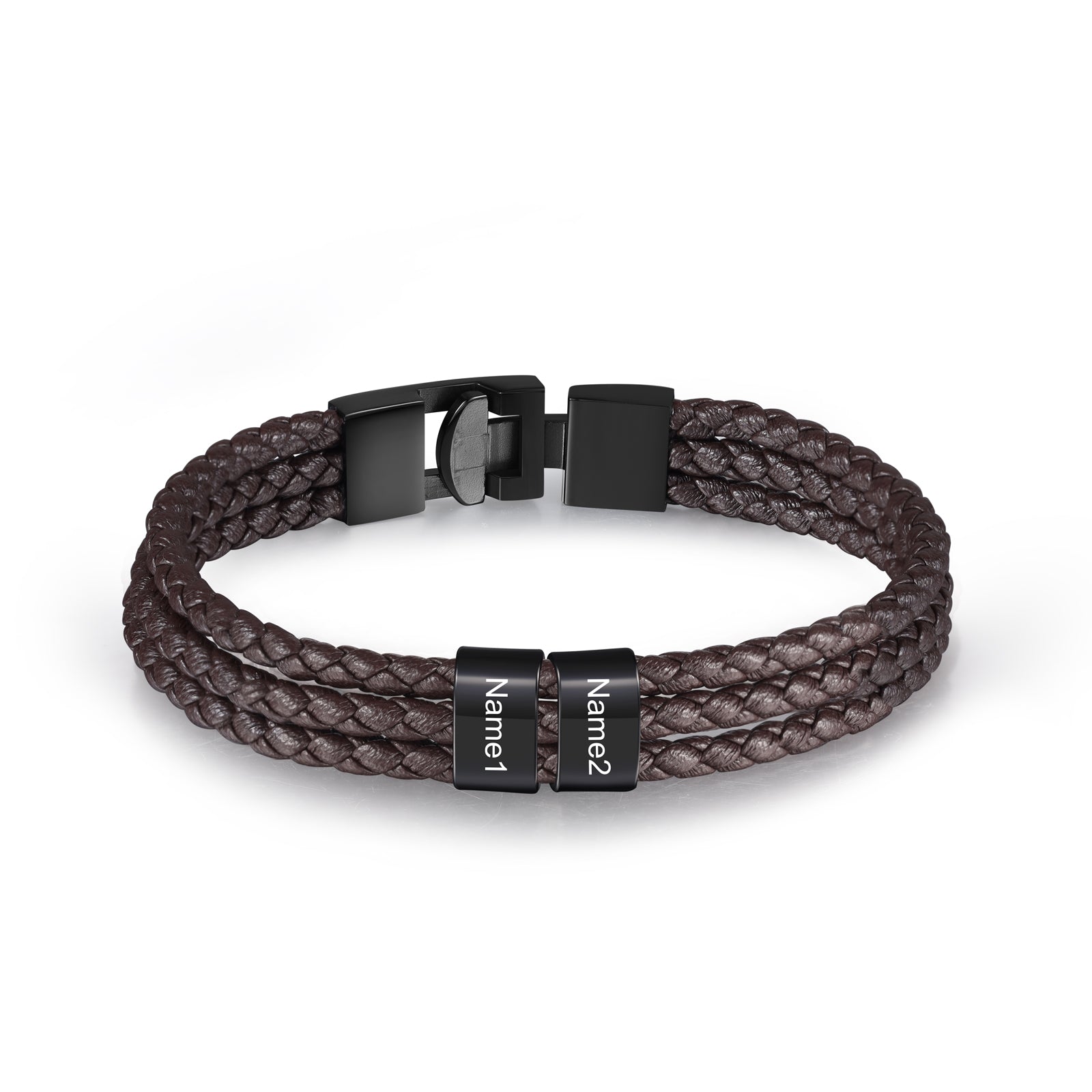 Custom Name Leather Bracelet