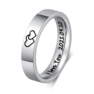 Custom Stainless Steel Couple Ring