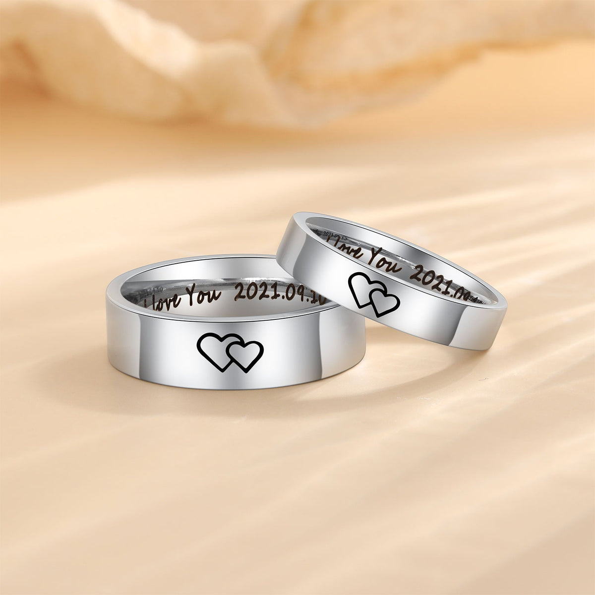 Custom Stainless Steel Couple Ring