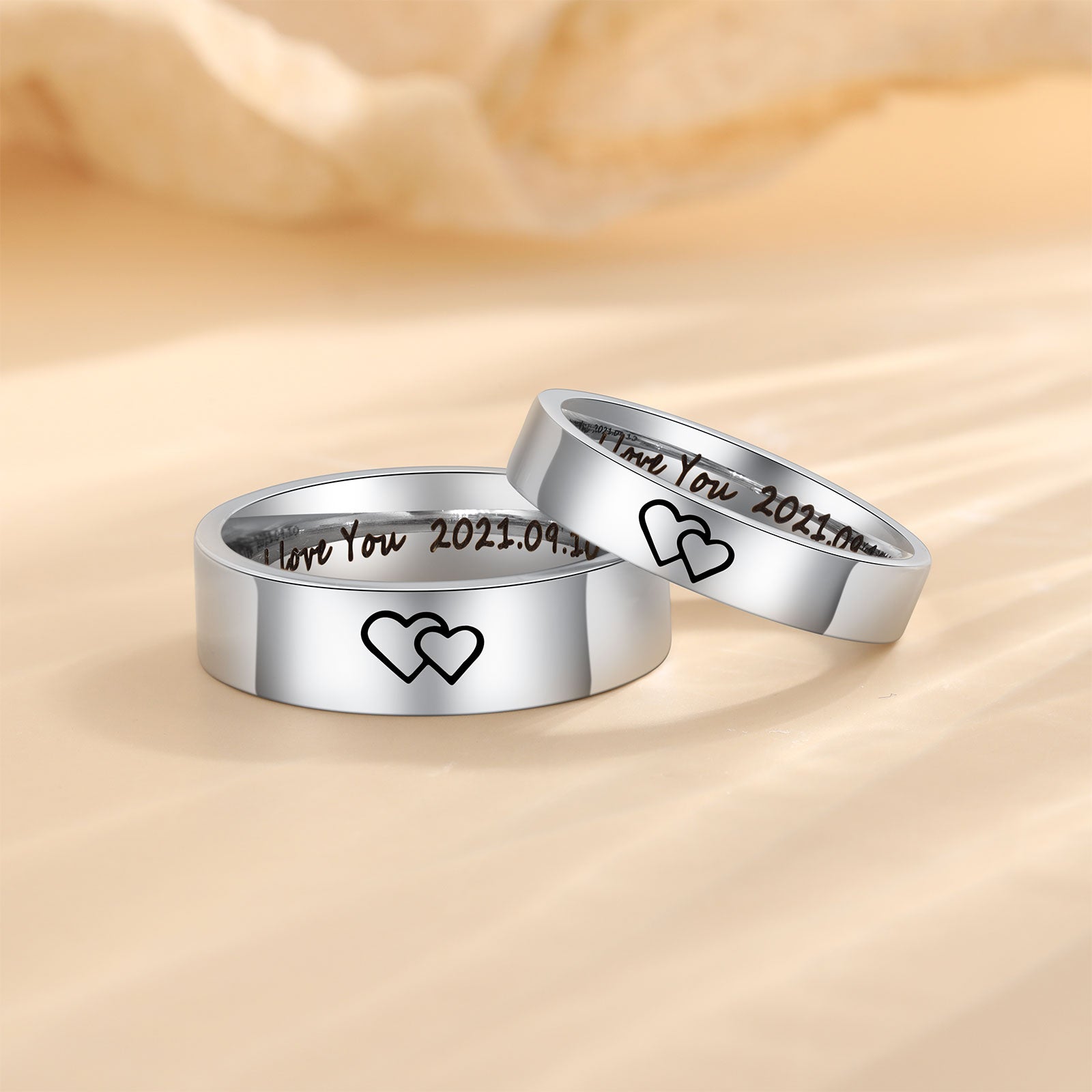 Custom Stainless Steel Couple Ring