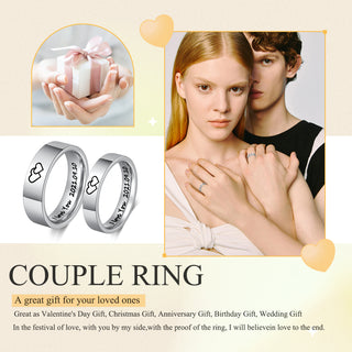 Custom Stainless Steel Couple Ring