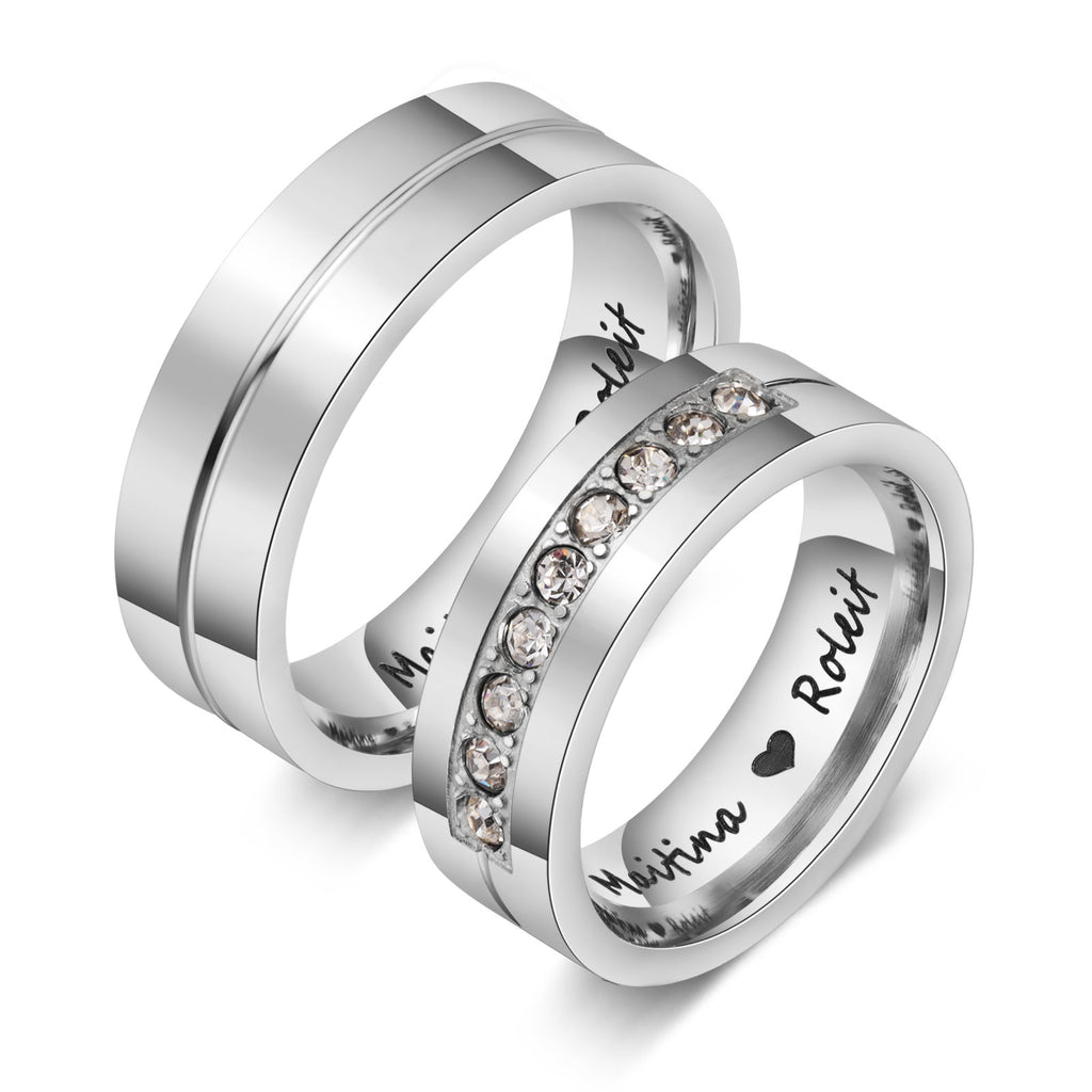 Custom Stainless Steel Couple Ring