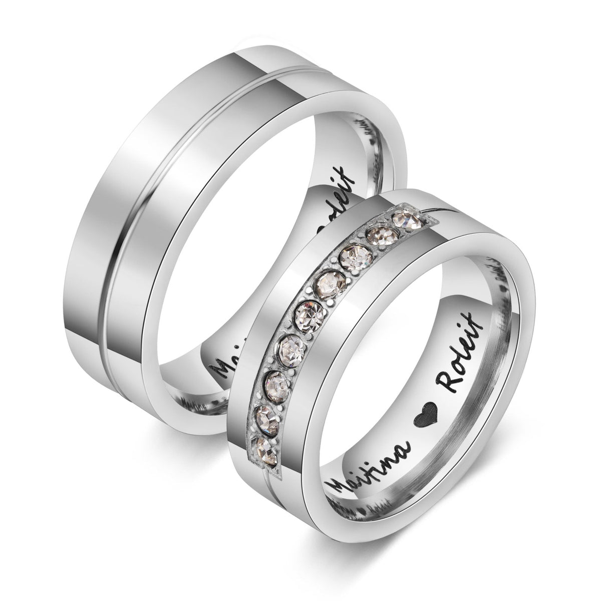 Custom Stainless Steel Couple Ring