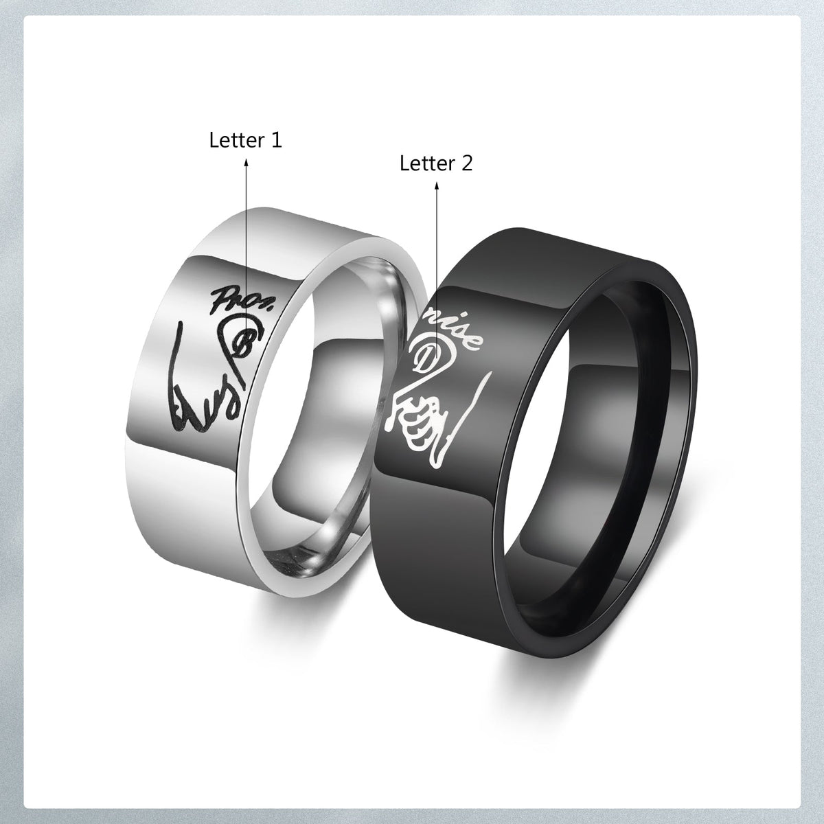 Custom Stainless Steel Couple Ring
