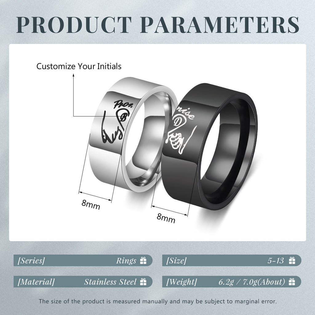 Custom Stainless Steel Couple Ring