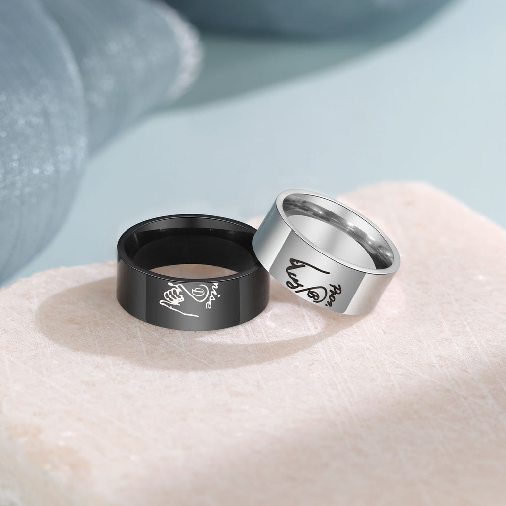 Custom Stainless Steel Couple Ring