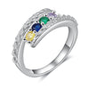 Rhodium Plated Birthstone Ring