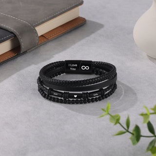 Custom Name Leather Bracelet