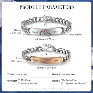 Custom Name Couple Bracelet