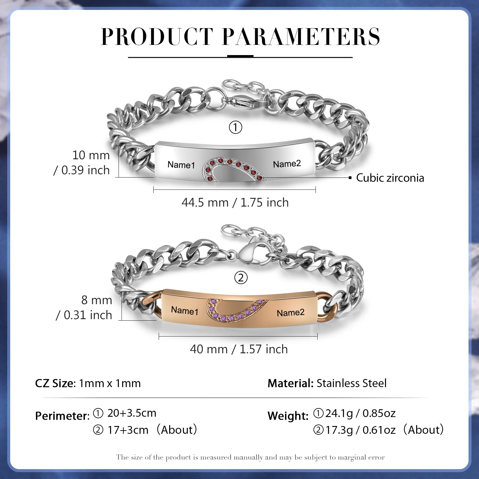Custom Name Couple Bracelet