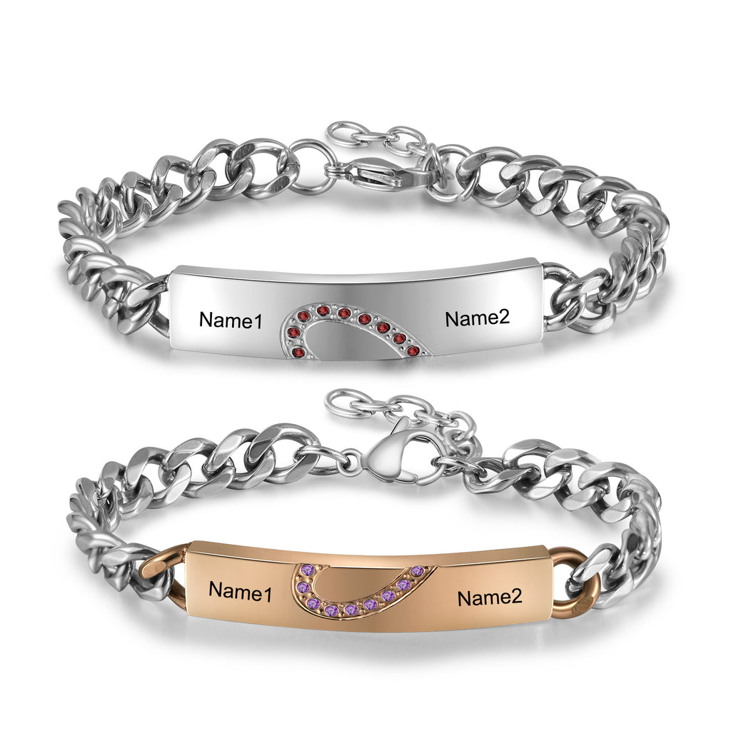 Custom Name Couple Bracelet