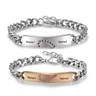 Custom Name Couple Bracelet