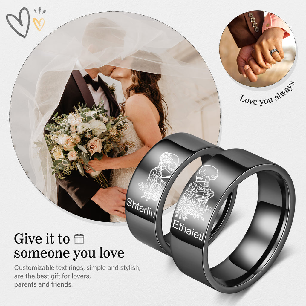 Custom Stainless Steel Couple Ring