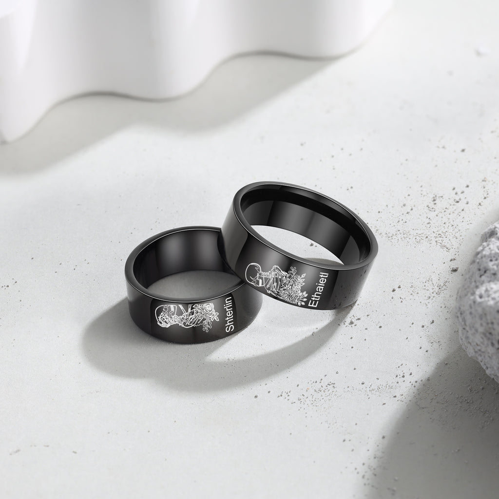 Custom Stainless Steel Couple Ring