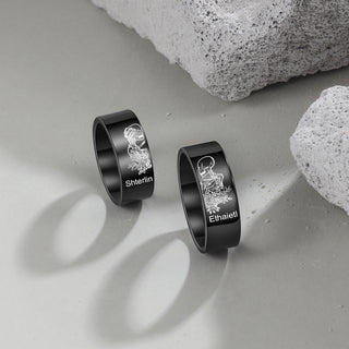 Custom Stainless Steel Couple Ring