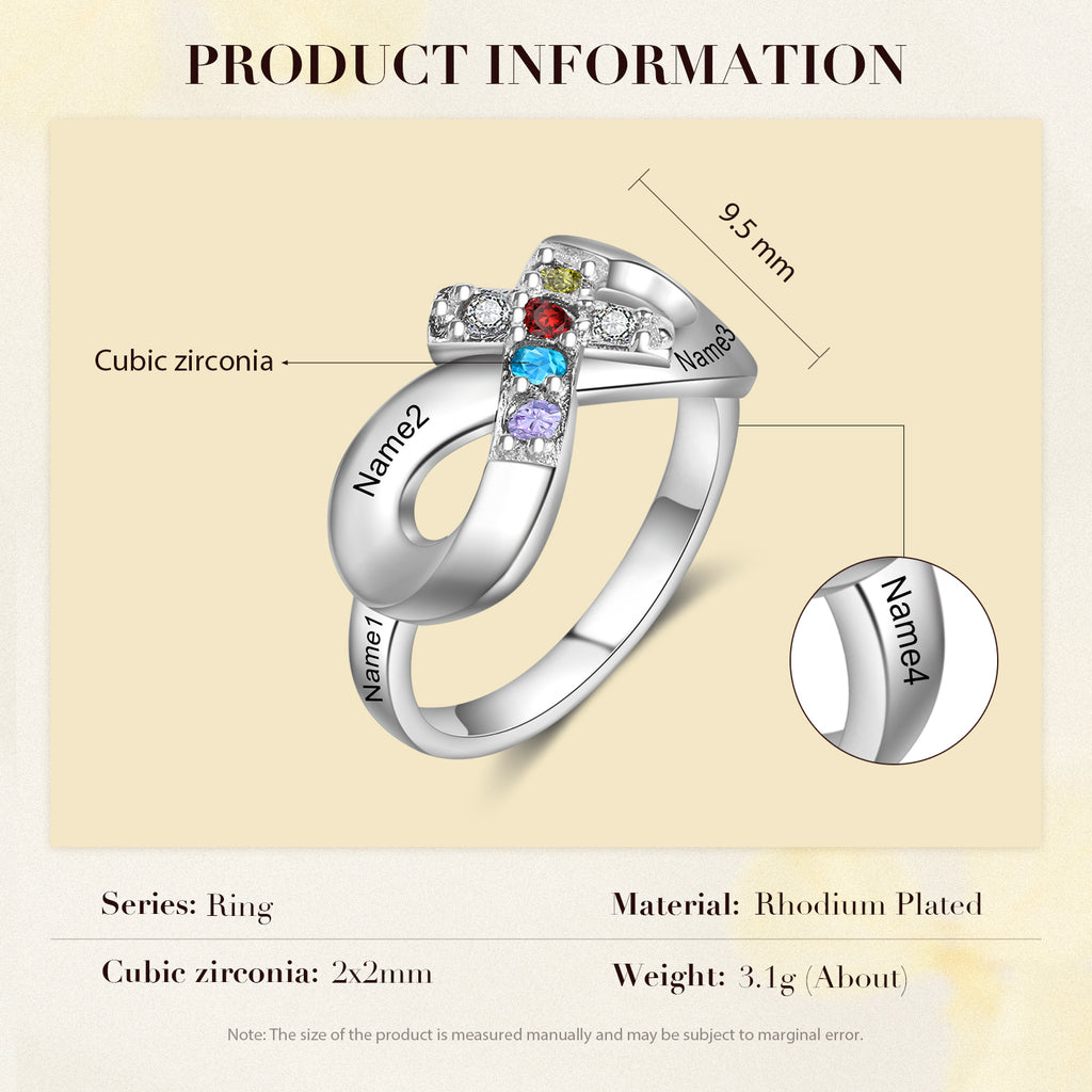 Personalized Cross Ring