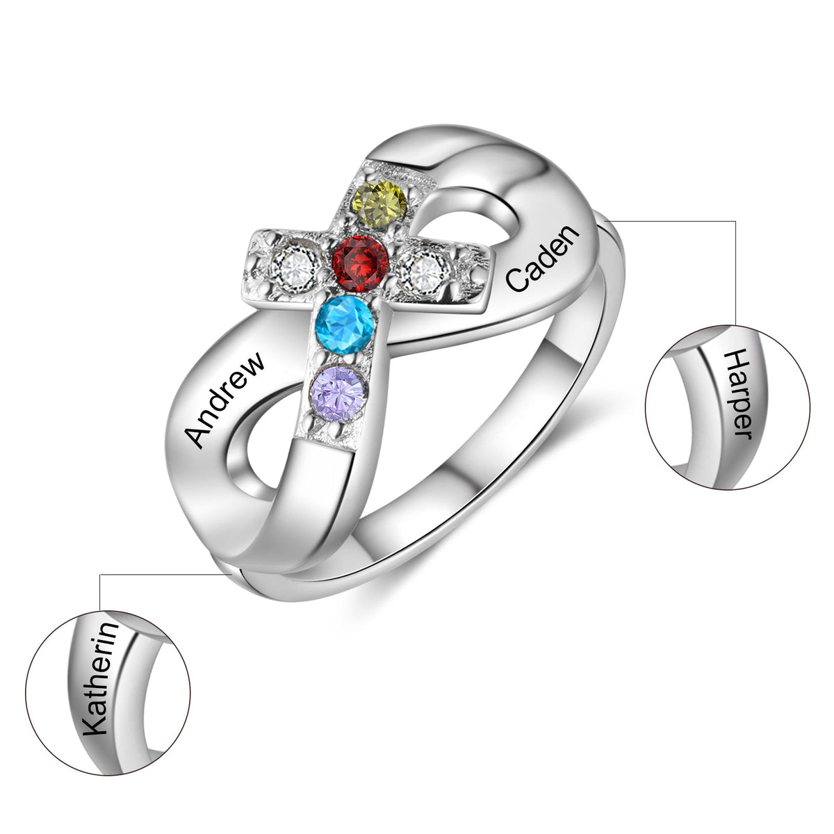 Personalized Cross Ring