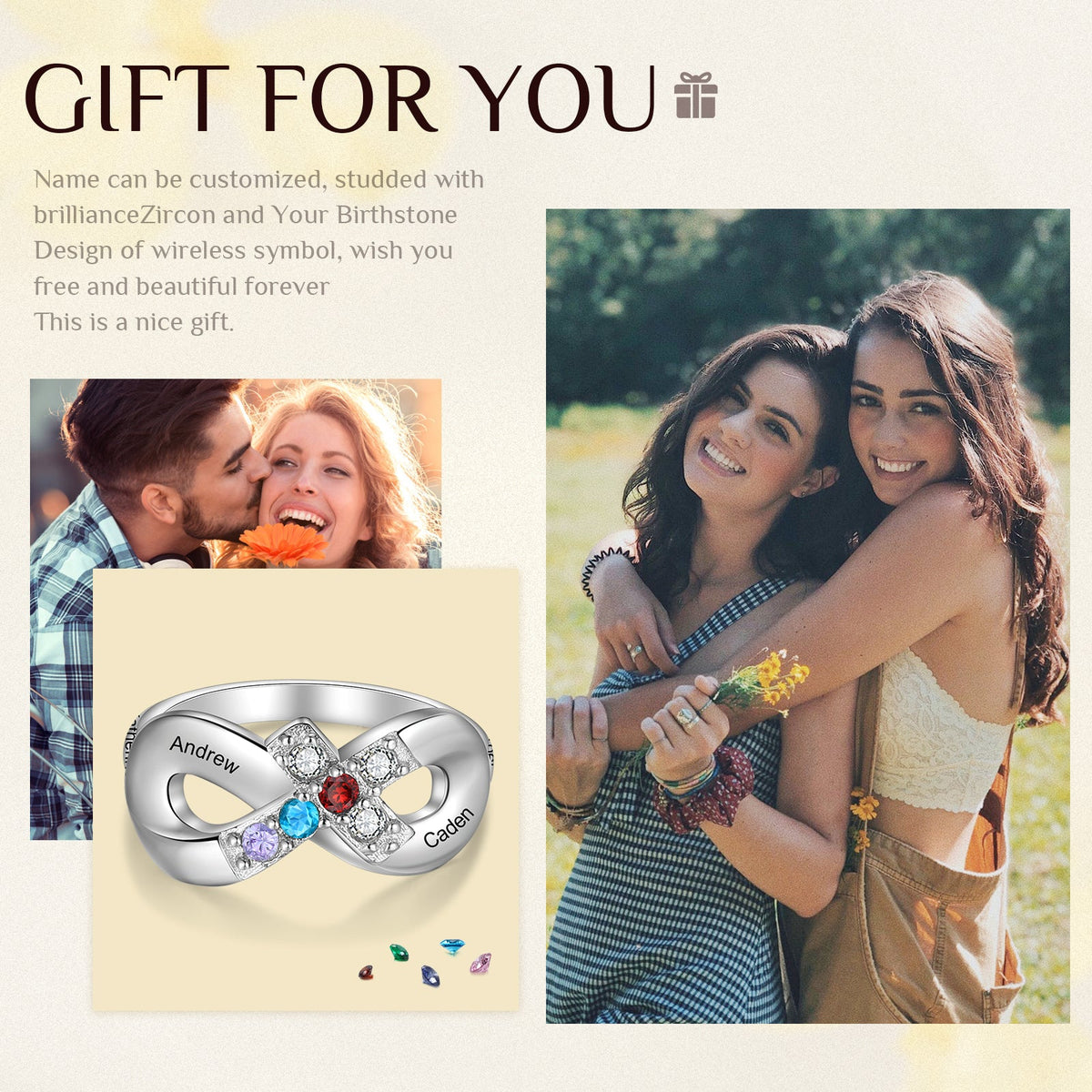 Personalized Cross Ring